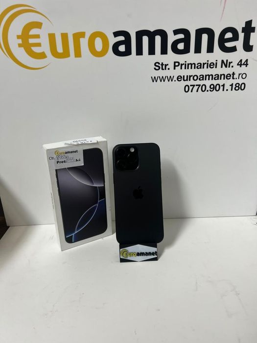 Telefon mobil Apple iPhone 16 Pro Max, 256GB, 5G, Black Titanium -P-