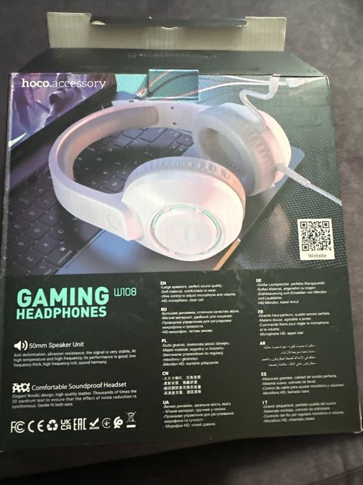 Продам hoco gaming headphones w108