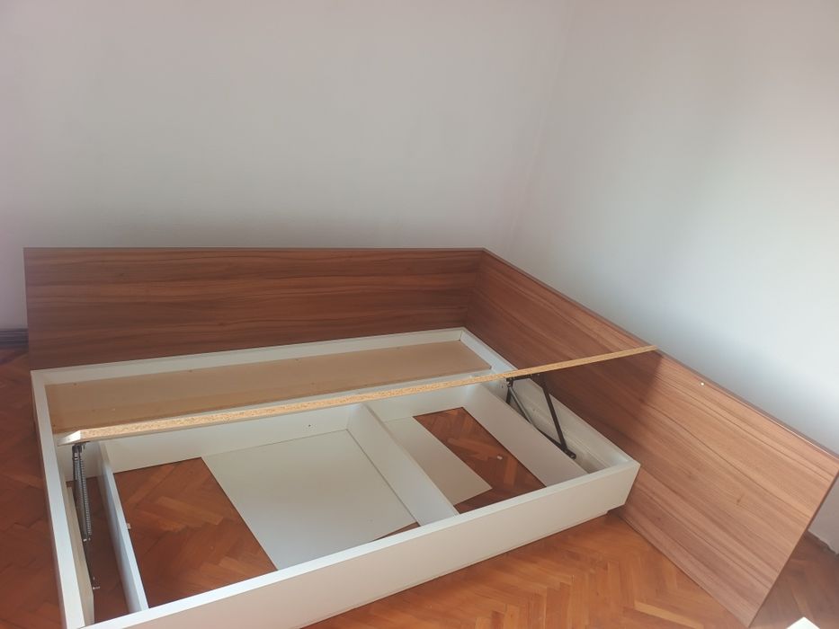 Pat 120/200 cu ladă depozitare.