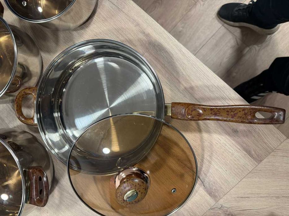 Комплект съдове за готвене от 12 части – Неръждаема стомана,