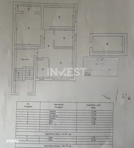 3 Camere Decomandat Mobilat+Boxa 10Mp Soleia, Popas Pacurari
