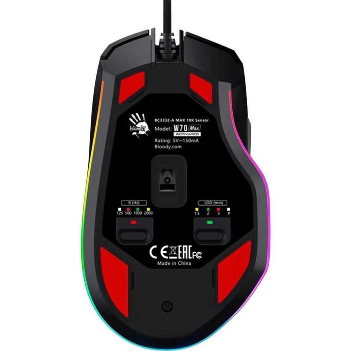 A4Tech Bloody W70MAX STONE PANDA WHITE RGB Проводная игровая мышь 1.4