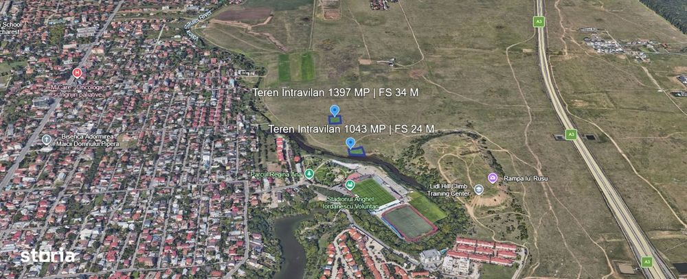 De Vanzare Teren Intravilan 1043 MP Pipera Zona Noua Dezvoltare Deschi