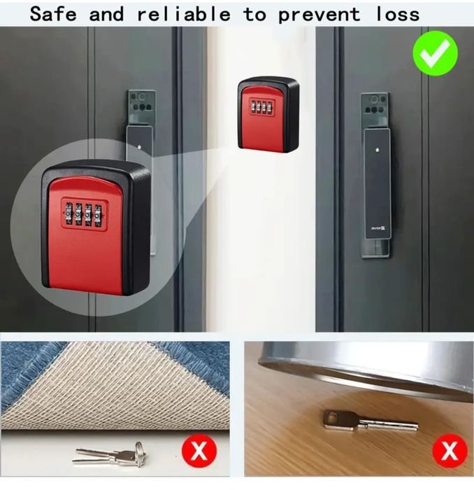 Кутия за ключове изцяло метална , здрав сейф за ключове , кутия airbnb