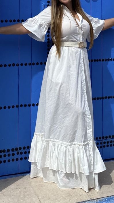 Бяла дълга рокля Replica moda