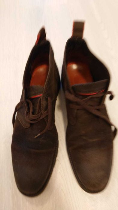 Ghete barbati Tommy Hilfiger, piele intoarsa, marimea 44