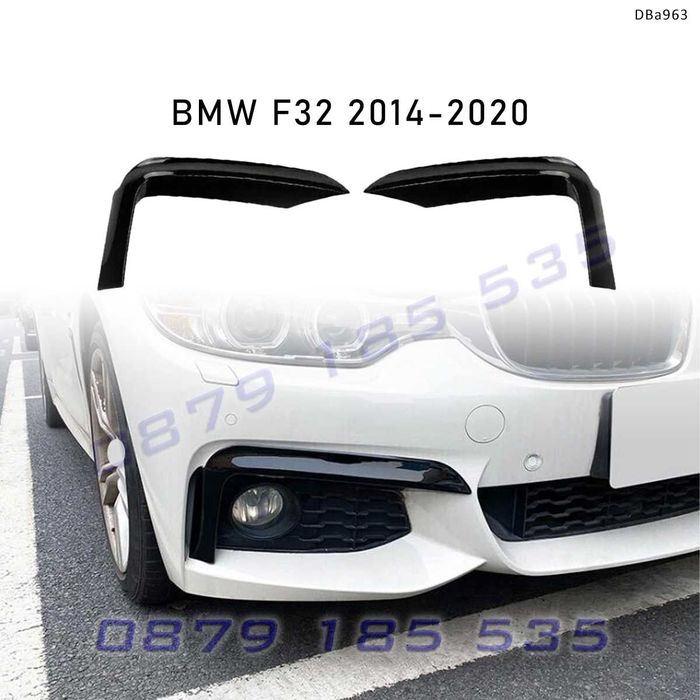 Сплитери лип добавки предна броня BMW 4 F32 F33 F36 M бмв ф32 ф33