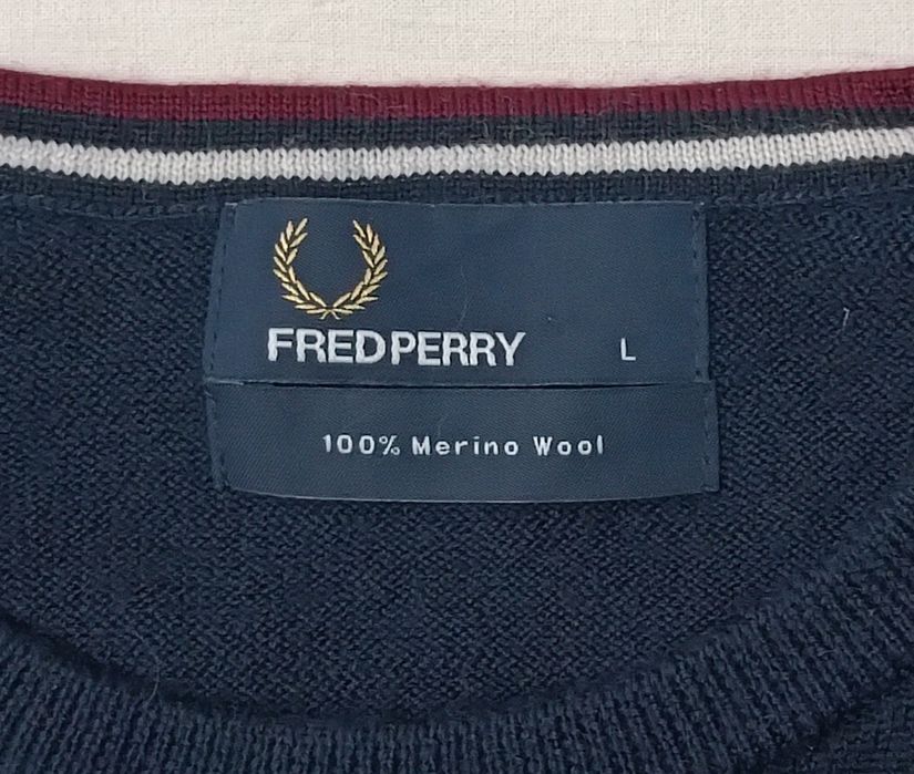 Fred Perry Merino Wool Pullover оригинален мерино вълнен пуловер L