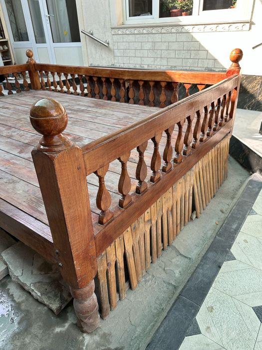 Tapchan krovat mustahkam xaqiqiy yong’oqdan yasalgan O’LCHAMI 2 ga 3