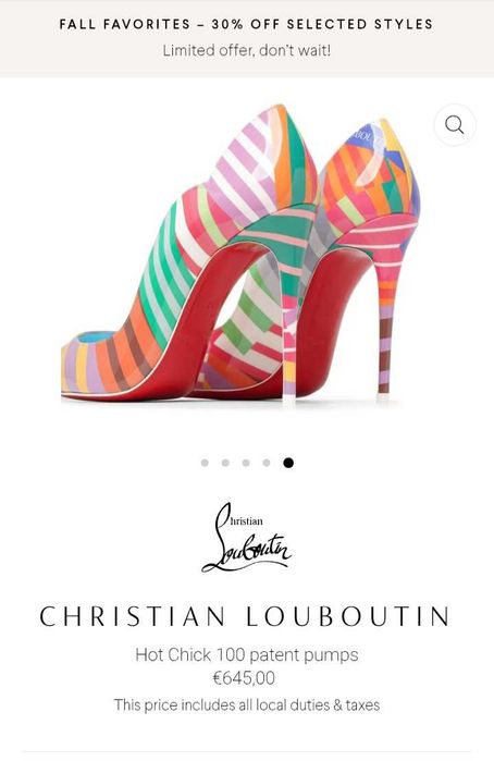 Pantofi Christian Louboutin hot chick 100 multicolor