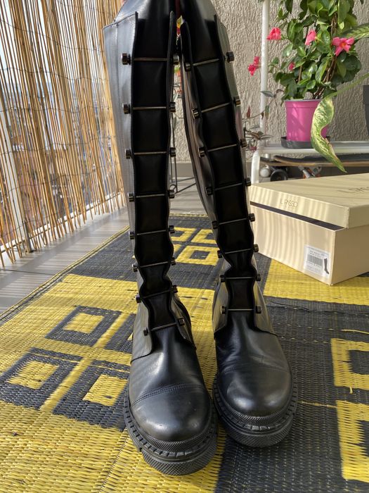 Cizme lungi din piele