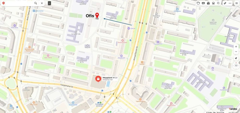 Arenda 133m2 - Yunusobod Megaplanet