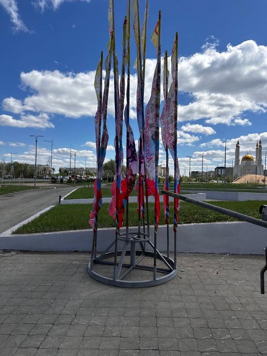 Флаги производства для рекламы.