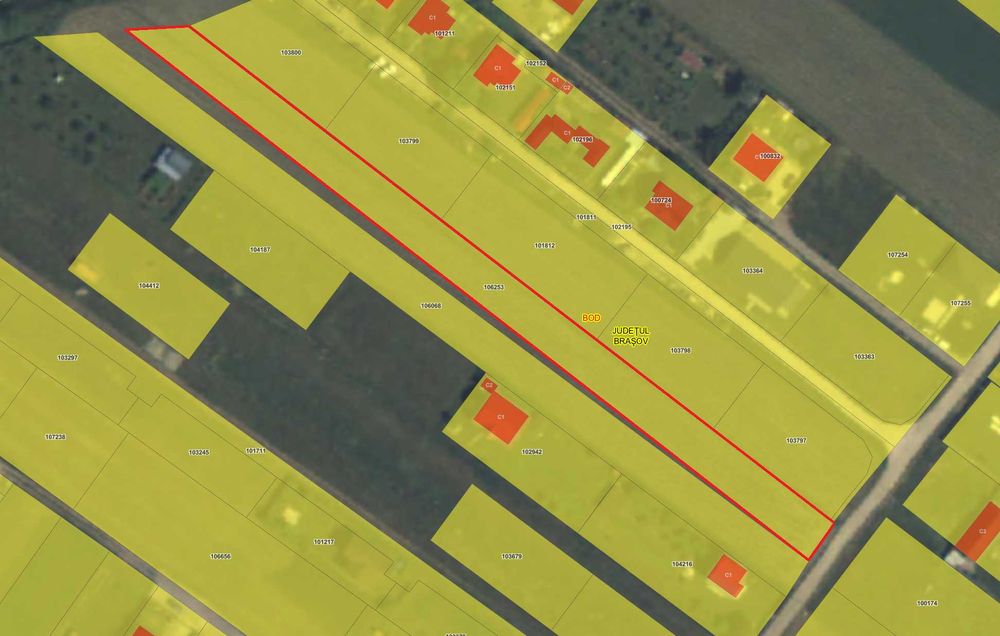 Oportunitate Bod: Teren 2500mp intravilan, utilități, zonă liniștită