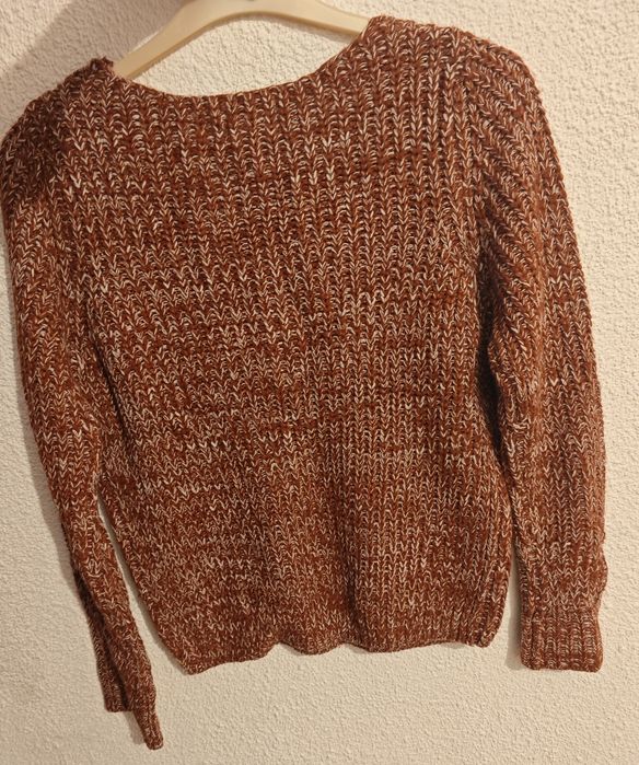 Pulover gros maroniu