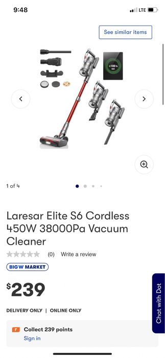 Безжична прахосмукачка LARESAR ELITE S6 48Kpa, 450W 55min 2x HEPA