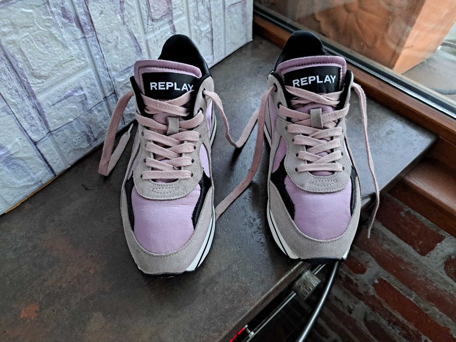 дамски обувки,кецове,маратонки,Replay номер 38,5,сникърс,платформа