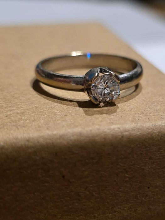 Inel Aur 18 kt Diamant natural 0.5 ct