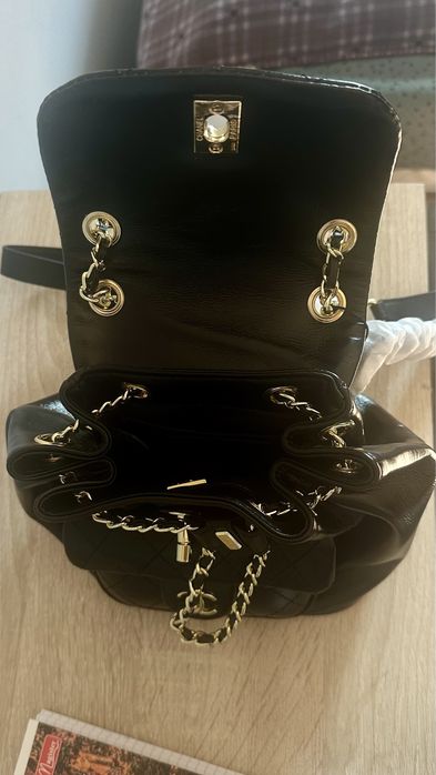 Кожаный мини рюкзак под Chanel новый