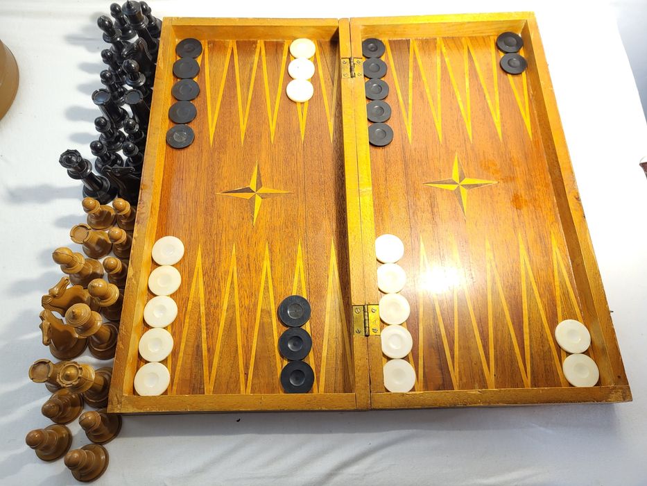 #1 Дървен шах и табла