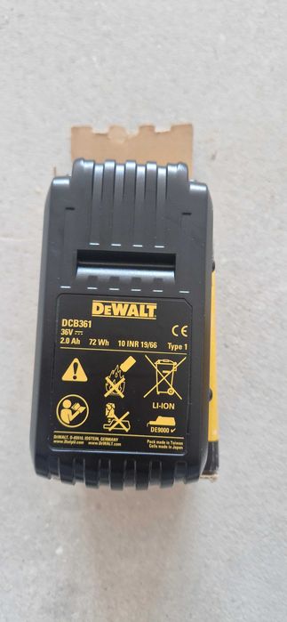 DeWalt DCB361 (36V / 2.0Ah Li-Ion) – Чисто нова оригинална батерия,Фабрична кутия - 2 броя