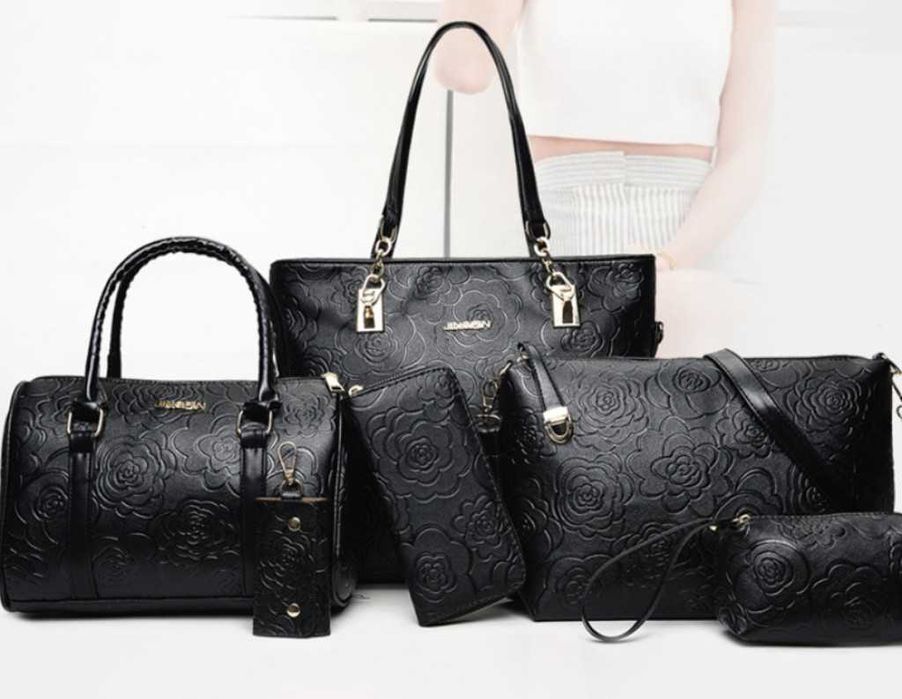 Комплект от 6 луксозни дамски чанти