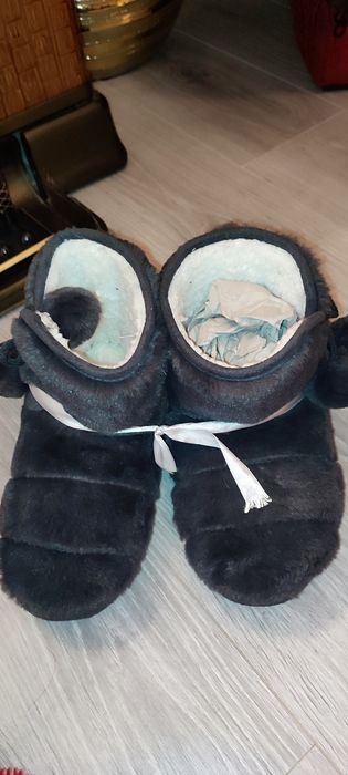 Papuci de casă din pluș, diferite culori, îmblăniți interior, 36-37-38