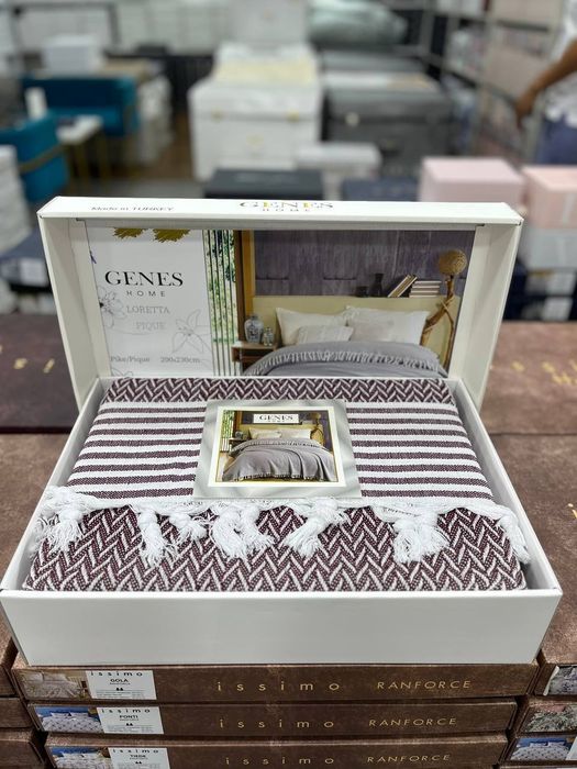 Турецкий плед в подарочной сумке