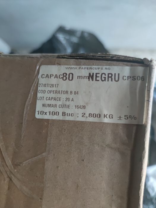 Capace pahar plastic cafea , ceai etc