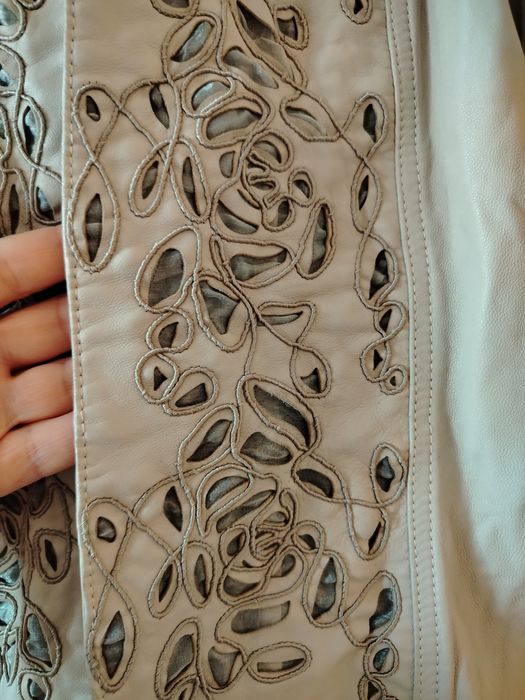 Страхотно дамско кожено яке размер XS