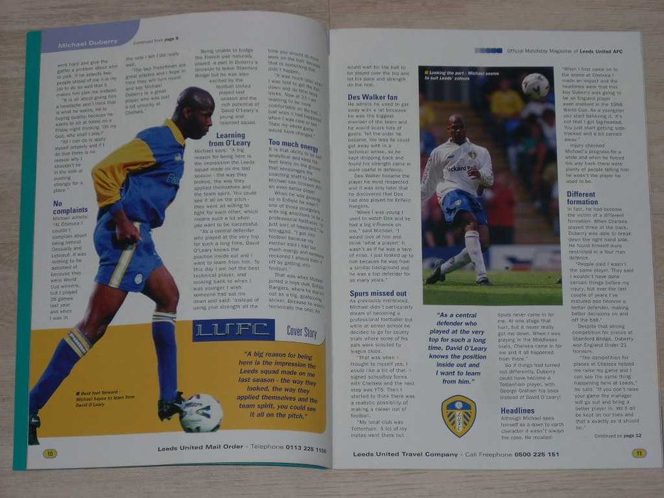Лийдс Юнайтед оригинални английски футболни програми 1997, 1999, 2002