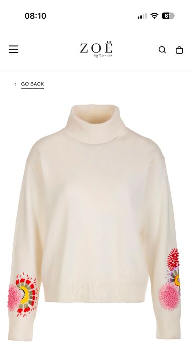 Бял пуловер Zoe by Zornitsa Baeva