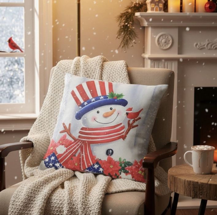 Коледни декоративни калъфки за възглавници –45×45 см - 6бр в комплект