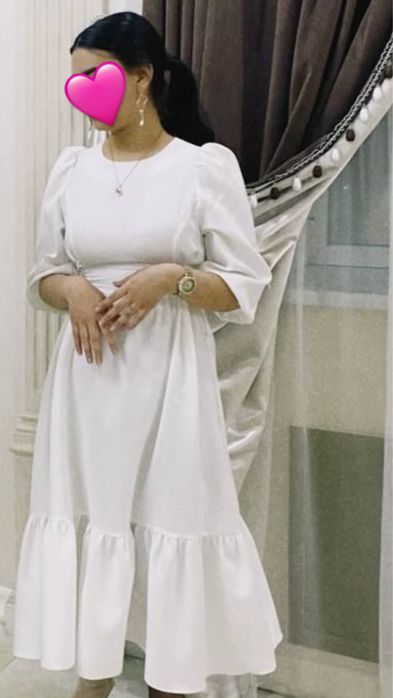 Платье белая, 46 размер