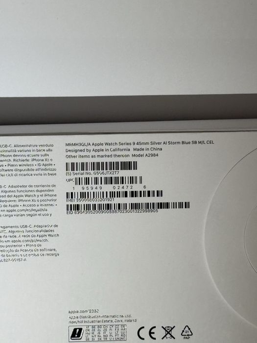 Apple Watch 9, GPS, Cellular, 45MM, sigilat, TRANSPORT INCLUS