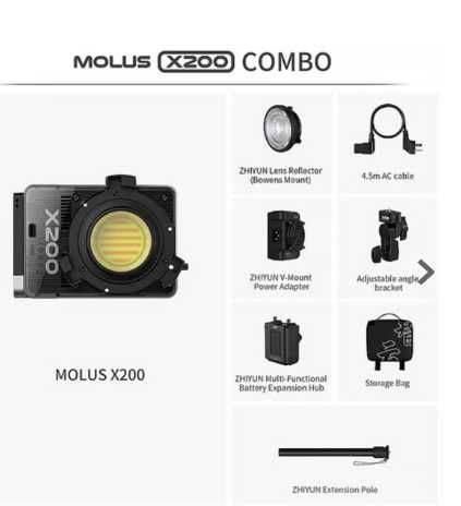 Zhiyun Molus LED X200 Bi-Color Cob Light Combo