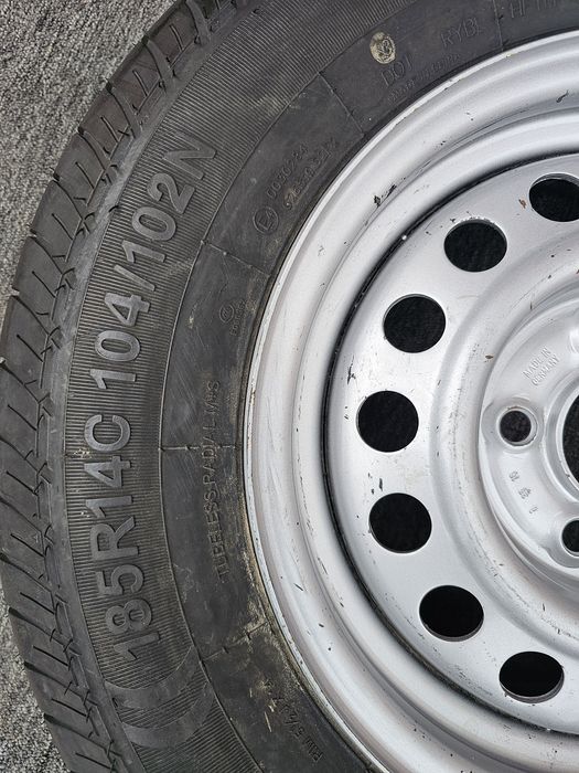 Janta Tabla/Oțel  Ptr. SlepAuto/Platforma Auto 14''+ Anvelopa 185R14C