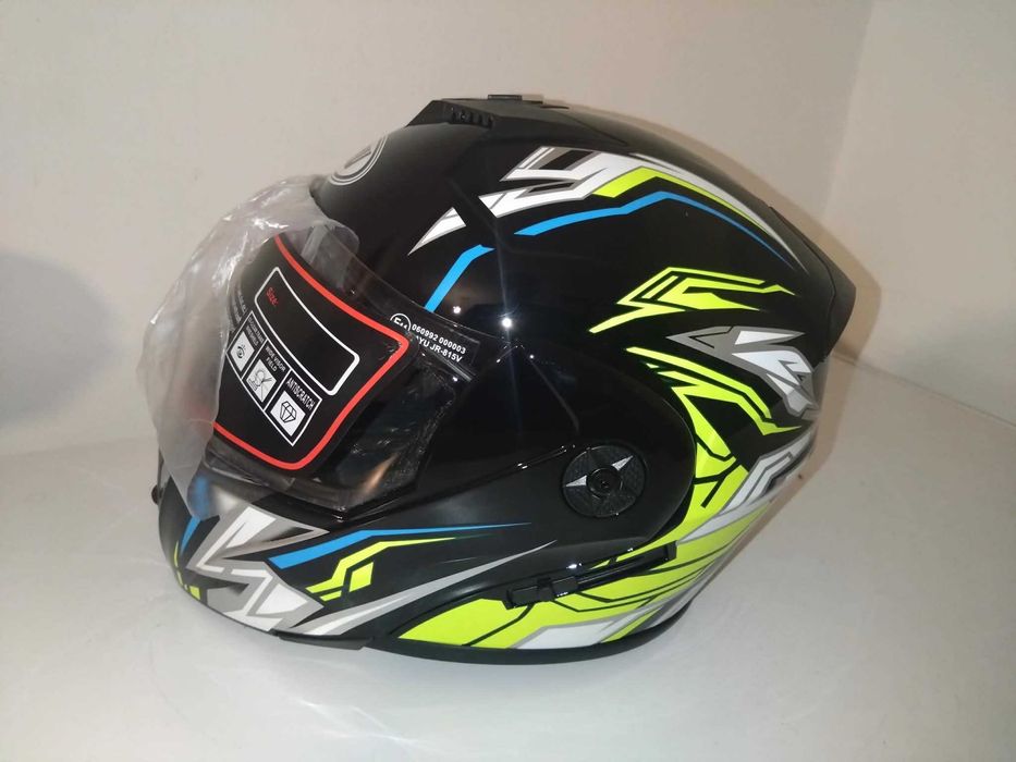 CASCA MOTO Flip up, cu viziera clara+ochelari fumurii integrati, marimea M