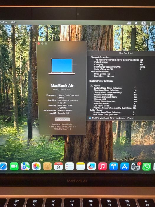 Apple MacBook Air 13 2020 Rose Gold, i3, 8GB, SSD 256GB, 56 cicluri