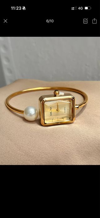 Элегантные женские часы-браслет с жемчугом (Новые)