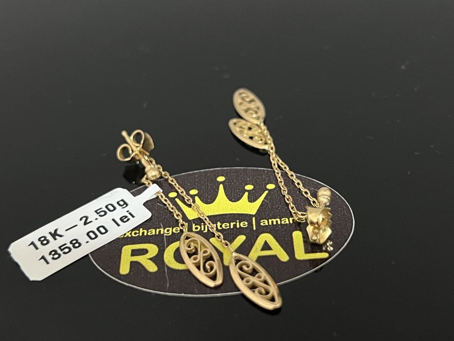Bijuteria Royal CB: Cercei dama aur 18k 2,50gr