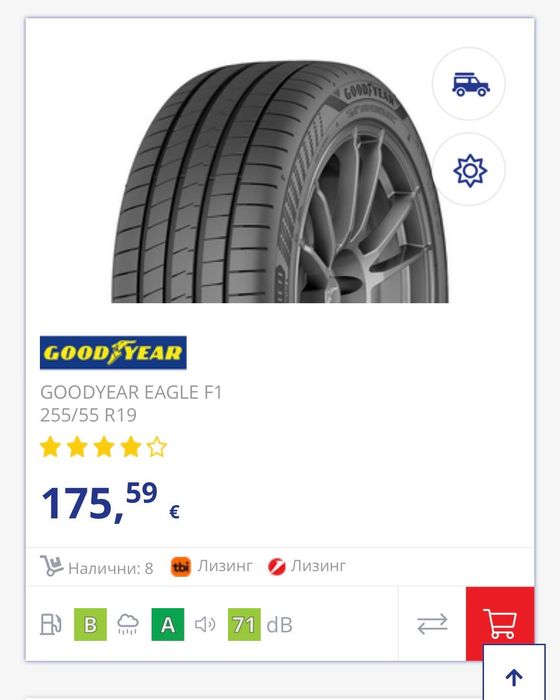 Гуми GoodYear Eagle F1 SUV 4x4  255/55/19