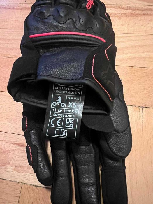 Manusi moto dama - Stella Phenom Leather Roz - Marime XS