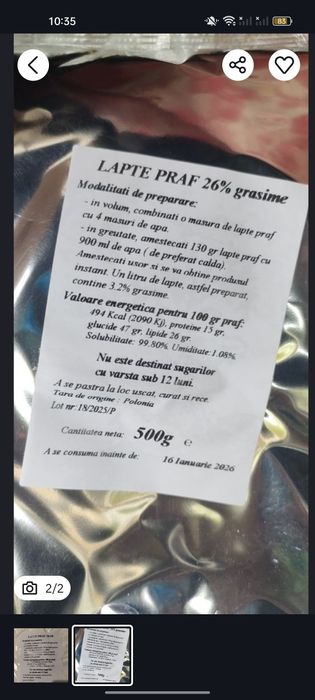 Lapte de consum .
Lapte praf 14 ron per bucata
Lapte pr