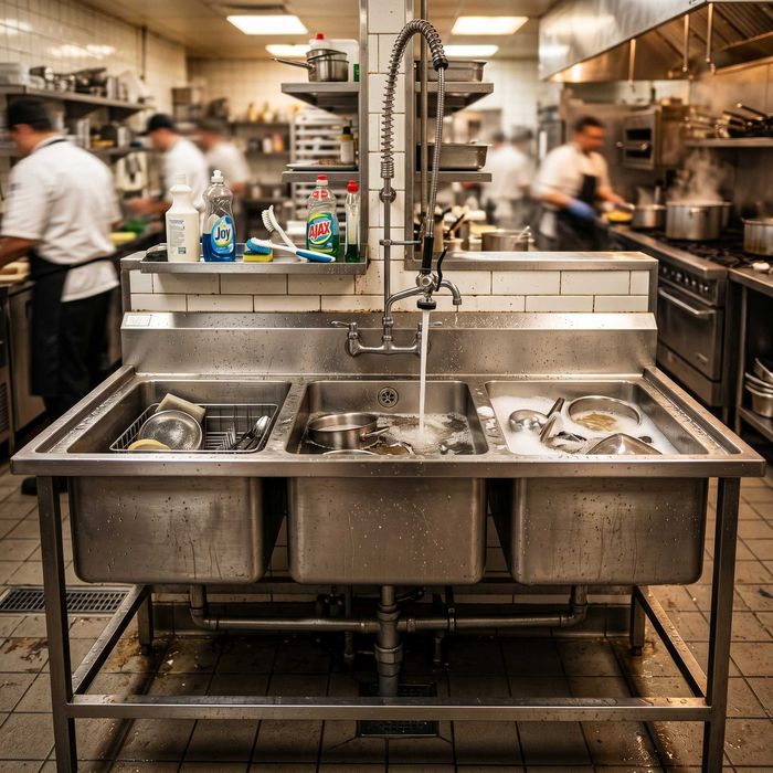 Ванна моечная 3-секционная / Nerjaveyka moyka 3-talik — XaaN Steel