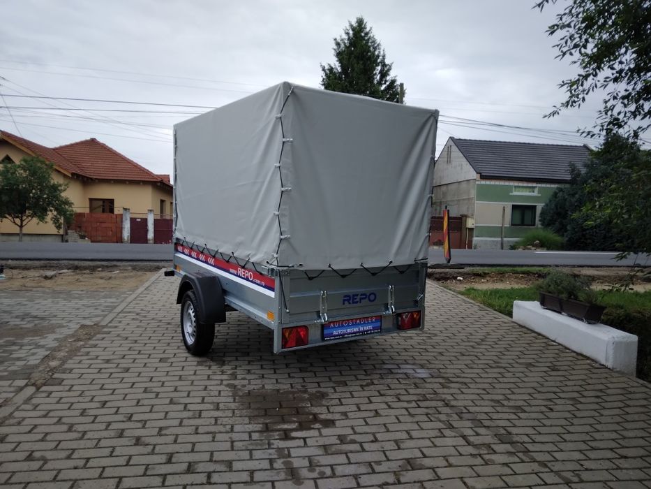 Remorca Repo RDS+Prelata 2,4x1,25m Basculabila 750kg