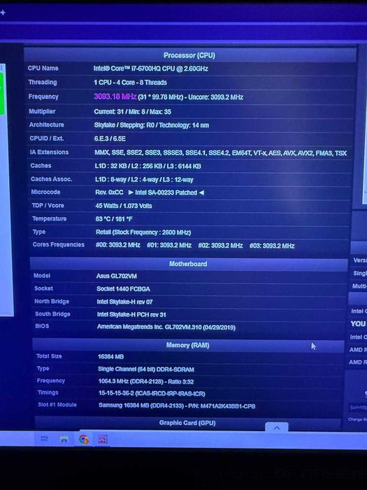 Laptop gaming Asus ROG GL702 vm 2016