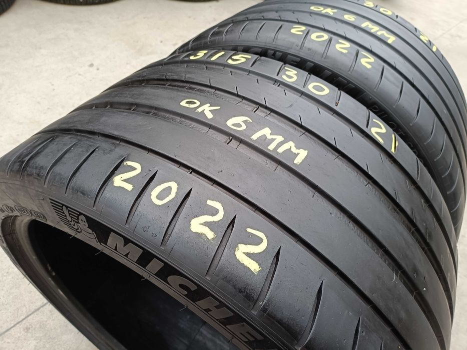 Doua anvelopa de vara 315 30 21 michelin pilot sport 4S profil 6 mm dot 2022