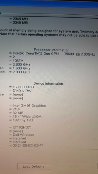 Лаптоп dell latitude e6500 t9600/ 4gb/ hdd оригинално зарядно