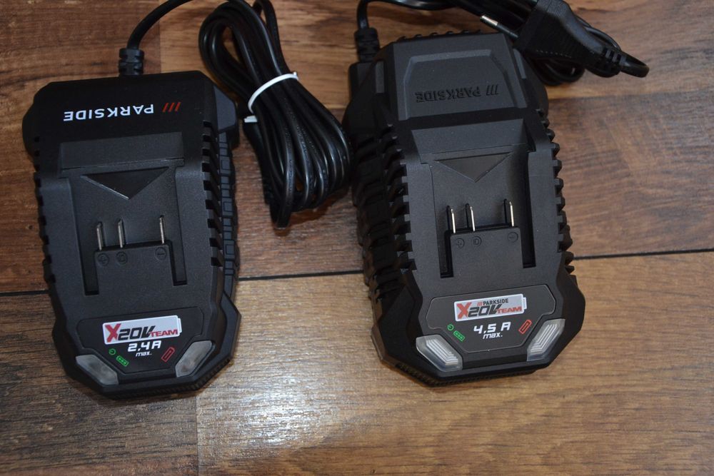 Нови зарядни устройства Parkside за батерии 20V, 2.4A и 4.5A